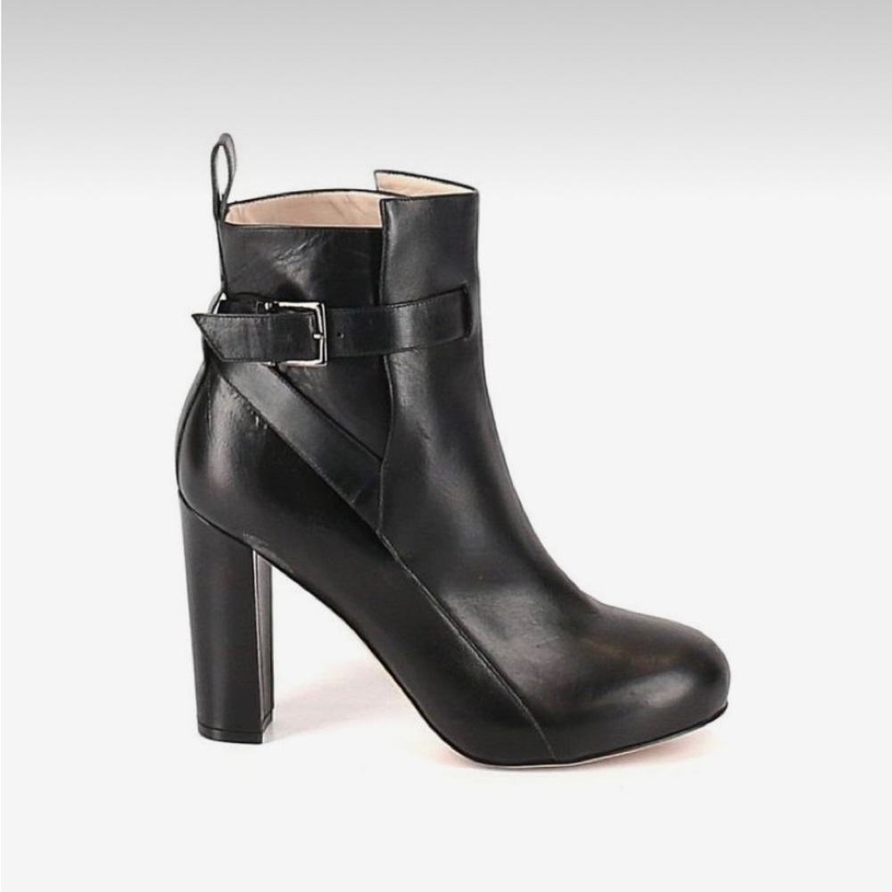 Emerson Fry Black Leather Ankle Boots Size 9